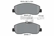Bremsbelagsatz, Scheibenbremse Vorderachse BENDIX Braking BPD1037