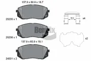 Bremsbelagsatz, Scheibenbremse Vorderachse BENDIX Braking BPD1605