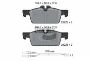 Bremsbelagsatz, Scheibenbremse Vorderachse BENDIX Braking BPD1125