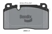 Bremsbelagsatz, Scheibenbremse Vorderachse BENDIX Braking BPD1374