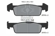 Bremsbelagsatz, Scheibenbremse Vorderachse BENDIX Braking BPD1381