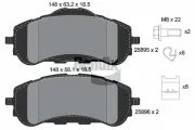 Bremsbelagsatz, Scheibenbremse Vorderachse BENDIX Braking BPD1072