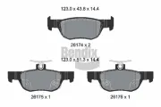 Bremsbelagsatz, Scheibenbremse Hinterachse BENDIX Braking BPD2363