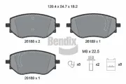 Bremsbelagsatz, Scheibenbremse Vorderachse BENDIX Braking BPD2420