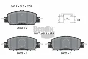 Bremsbelagsatz, Scheibenbremse Vorderachse BENDIX Braking BPD2413