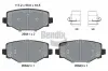 Bremsbelagsatz, Scheibenbremse Hinterachse BENDIX Braking BPD2554
