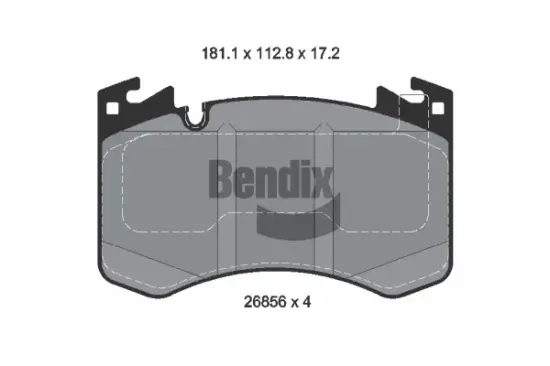 Bremsbelagsatz, Scheibenbremse Vorderachse BENDIX Braking BPD2531 Bild Bremsbelagsatz, Scheibenbremse Vorderachse BENDIX Braking BPD2531