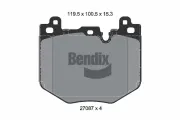 Bremsbelagsatz, Scheibenbremse Vorderachse BENDIX Braking BPD2653