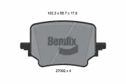 Bremsbelagsatz, Scheibenbremse Hinterachse BENDIX Braking BPD2656