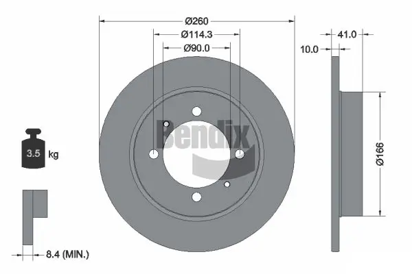 Bremsscheibe Hinterachse BENDIX Braking BDS1367