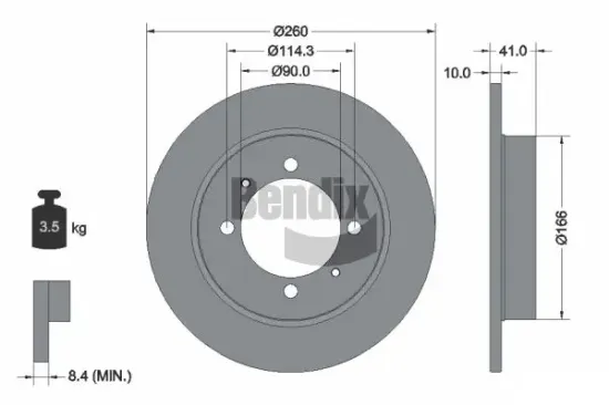 Bremsscheibe Hinterachse BENDIX Braking BDS1367 Bild Bremsscheibe Hinterachse BENDIX Braking BDS1367