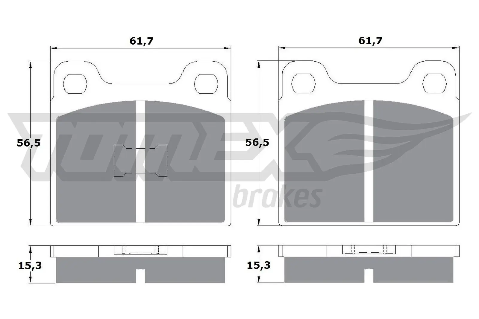 Bremsbelagsatz, Scheibenbremse TOMEX Brakes TX 10-16