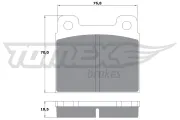 Bremsbelagsatz, Scheibenbremse TOMEX Brakes TX 10-181