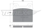 Bremsbelagsatz, Scheibenbremse TOMEX Brakes TX 10-18