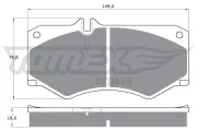 Bremsbelagsatz, Scheibenbremse TOMEX Brakes TX 10-20