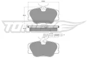 Bremsbelagsatz, Scheibenbremse Vorderachse TOMEX Brakes TX 10-211