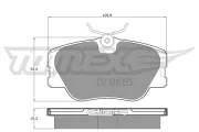 Bremsbelagsatz, Scheibenbremse Vorderachse TOMEX Brakes TX 10-21