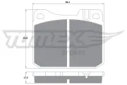 Bremsbelagsatz, Scheibenbremse TOMEX Brakes TX 10-222