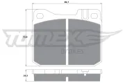 Bremsbelagsatz, Scheibenbremse Vorderachse TOMEX Brakes TX 10-224