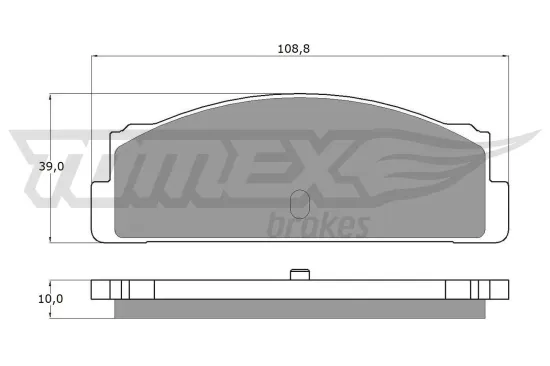 Bremsbelagsatz, Scheibenbremse Hinterachse TOMEX Brakes TX 10-24 Bild Bremsbelagsatz, Scheibenbremse Hinterachse TOMEX Brakes TX 10-24