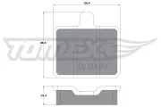 Bremsbelagsatz, Scheibenbremse TOMEX Brakes TX 10-25