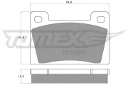 Bremsbelagsatz, Scheibenbremse TOMEX Brakes TX 10-26