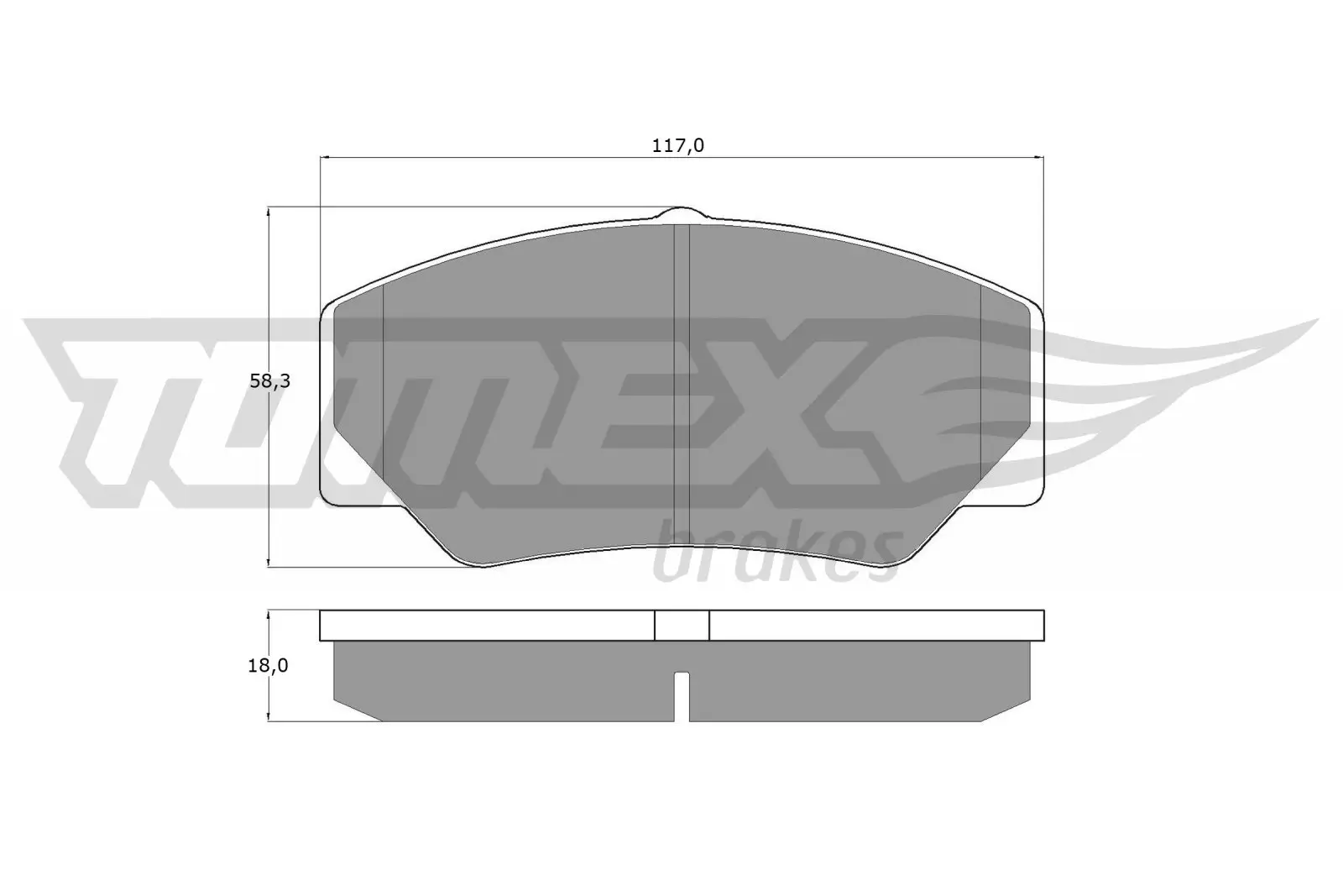 Bremsbelagsatz, Scheibenbremse Vorderachse TOMEX Brakes TX 10-30