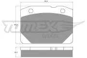 Bremsbelagsatz, Scheibenbremse Vorderachse TOMEX Brakes TX 10-31