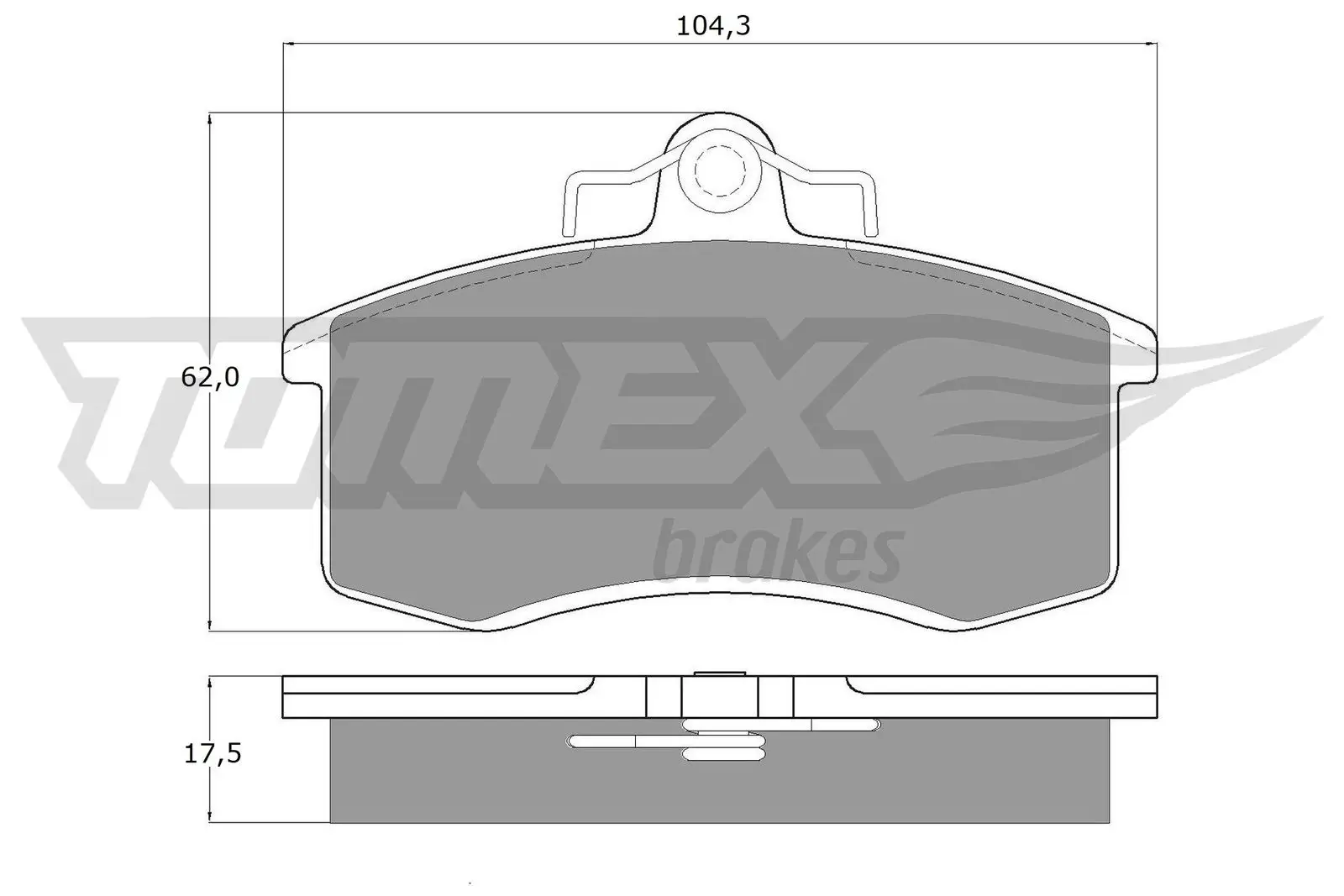 Bremsbelagsatz, Scheibenbremse Vorderachse TOMEX Brakes TX 10-36