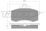 Bremsbelagsatz, Scheibenbremse TOMEX Brakes TX 10-36