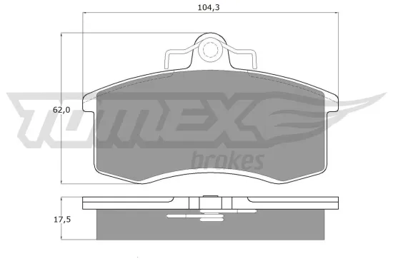 Bremsbelagsatz, Scheibenbremse Vorderachse TOMEX Brakes TX 10-36 Bild Bremsbelagsatz, Scheibenbremse Vorderachse TOMEX Brakes TX 10-36