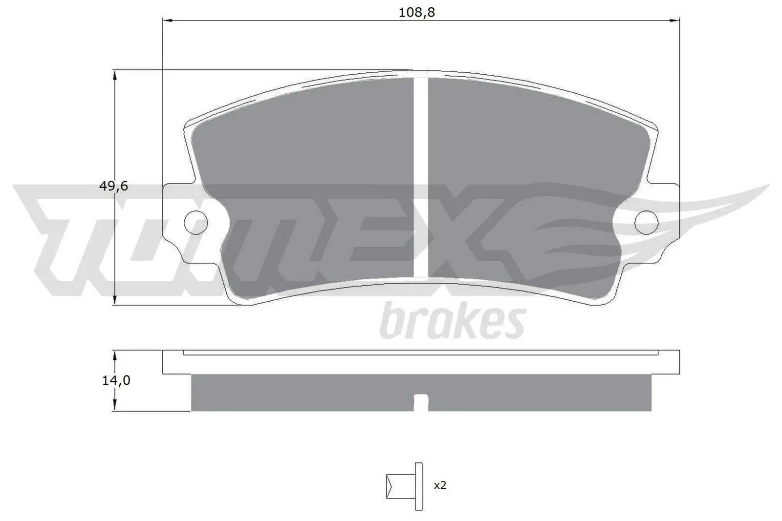 Bremsbelagsatz, Scheibenbremse Hinterachse TOMEX Brakes TX 10-432