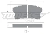 Bremsbelagsatz, Scheibenbremse Vorderachse TOMEX Brakes TX 10-434