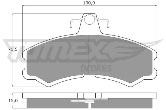 Bremsbelagsatz, Scheibenbremse Vorderachse TOMEX Brakes TX 10-45 Bild Bremsbelagsatz, Scheibenbremse Vorderachse TOMEX Brakes TX 10-45
