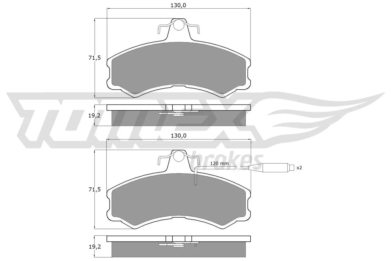 Bremsbelagsatz, Scheibenbremse TOMEX Brakes TX 10-46