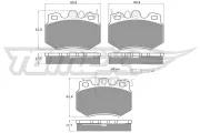 Bremsbelagsatz, Scheibenbremse Vorderachse TOMEX Brakes TX 10-55