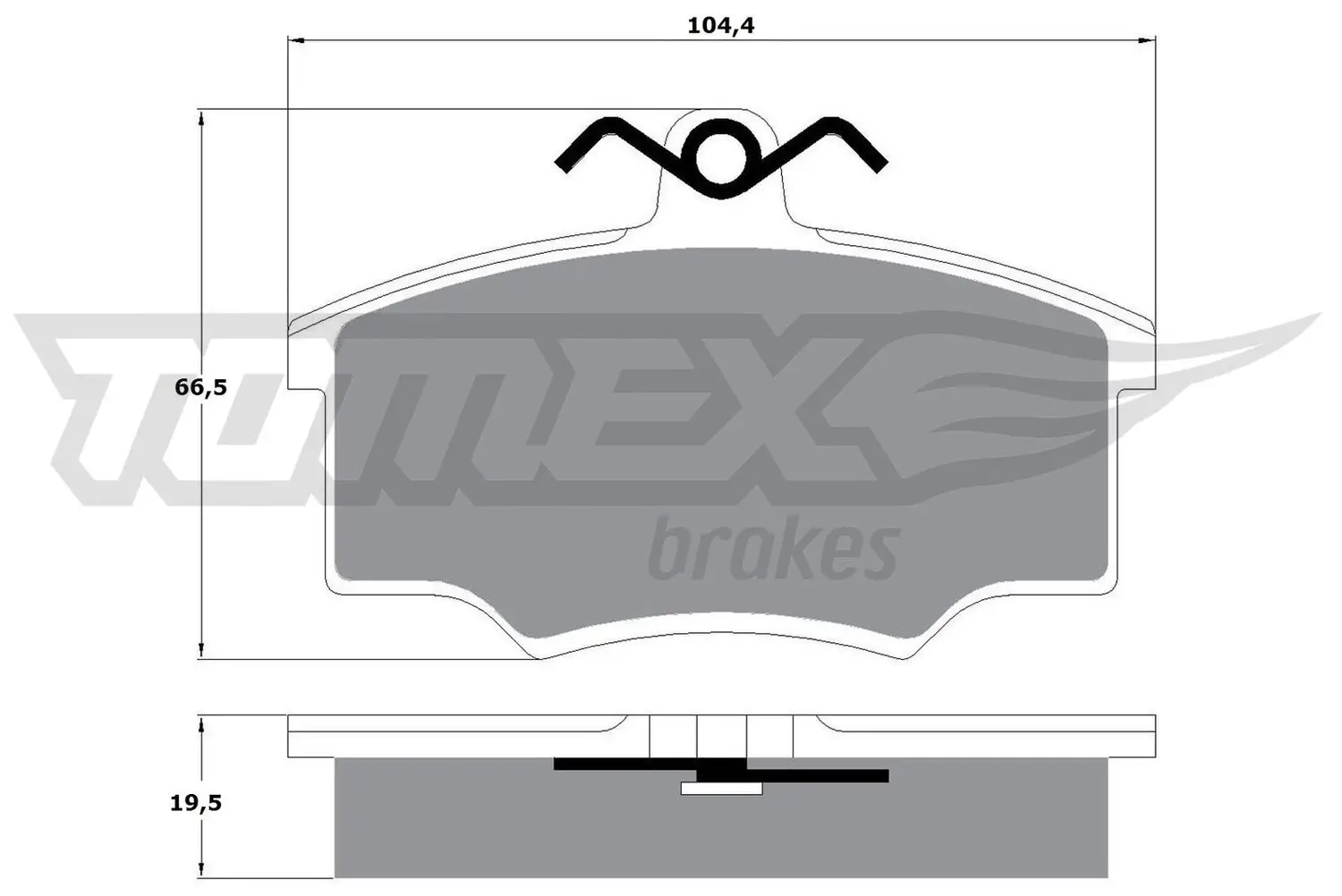 Bremsbelagsatz, Scheibenbremse TOMEX Brakes TX 10-57