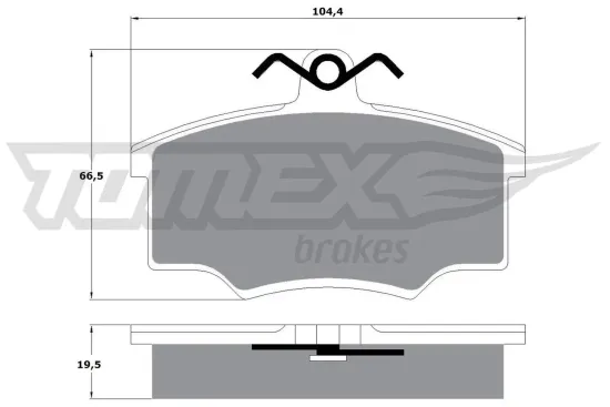 Bremsbelagsatz, Scheibenbremse TOMEX Brakes TX 10-57 Bild Bremsbelagsatz, Scheibenbremse TOMEX Brakes TX 10-57