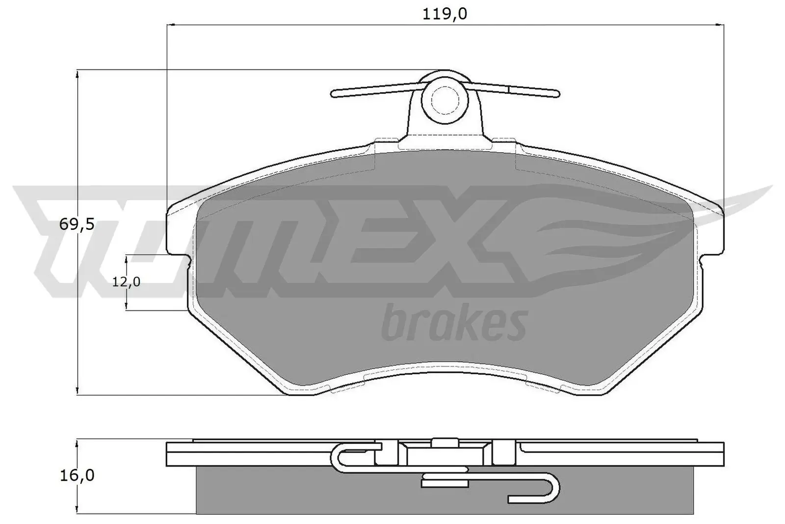 Bremsbelagsatz, Scheibenbremse TOMEX Brakes TX 10-63