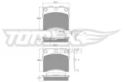 Bremsbelagsatz, Scheibenbremse Vorderachse TOMEX Brakes TX 10-641