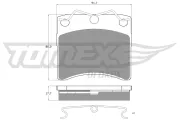 Bremsbelagsatz, Scheibenbremse Vorderachse TOMEX Brakes TX 10-64