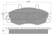 Bremsbelagsatz, Scheibenbremse Vorderachse TOMEX Brakes TX 10-66