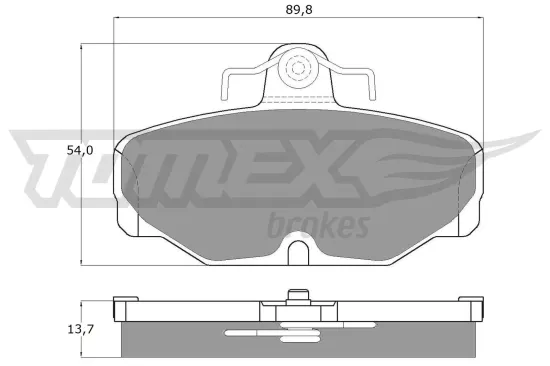 Bremsbelagsatz, Scheibenbremse Hinterachse TOMEX Brakes TX 10-67 Bild Bremsbelagsatz, Scheibenbremse Hinterachse TOMEX Brakes TX 10-67