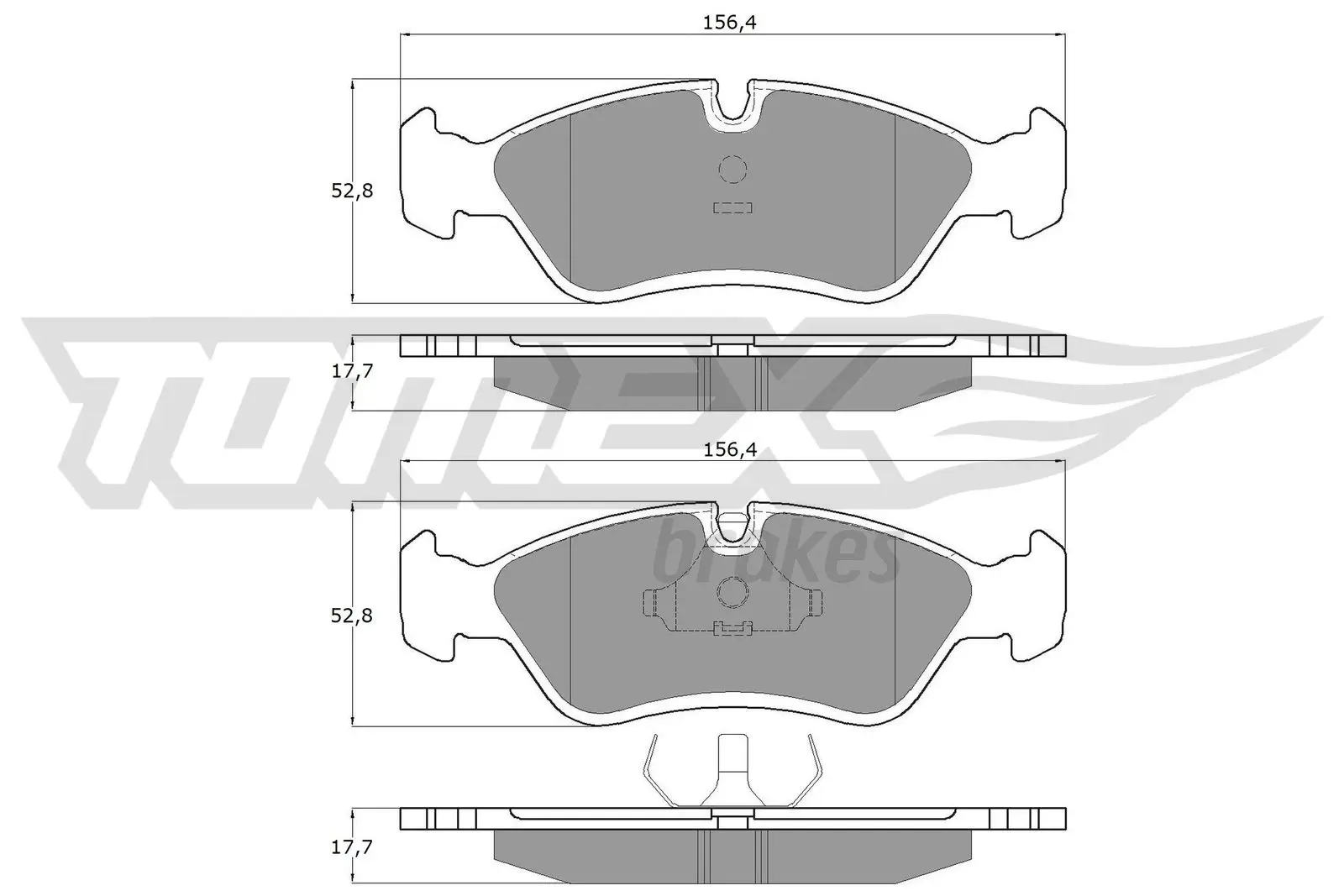 Bremsbelagsatz, Scheibenbremse TOMEX Brakes TX 10-68