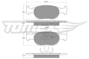Bremsbelagsatz, Scheibenbremse Vorderachse TOMEX Brakes TX 10-71