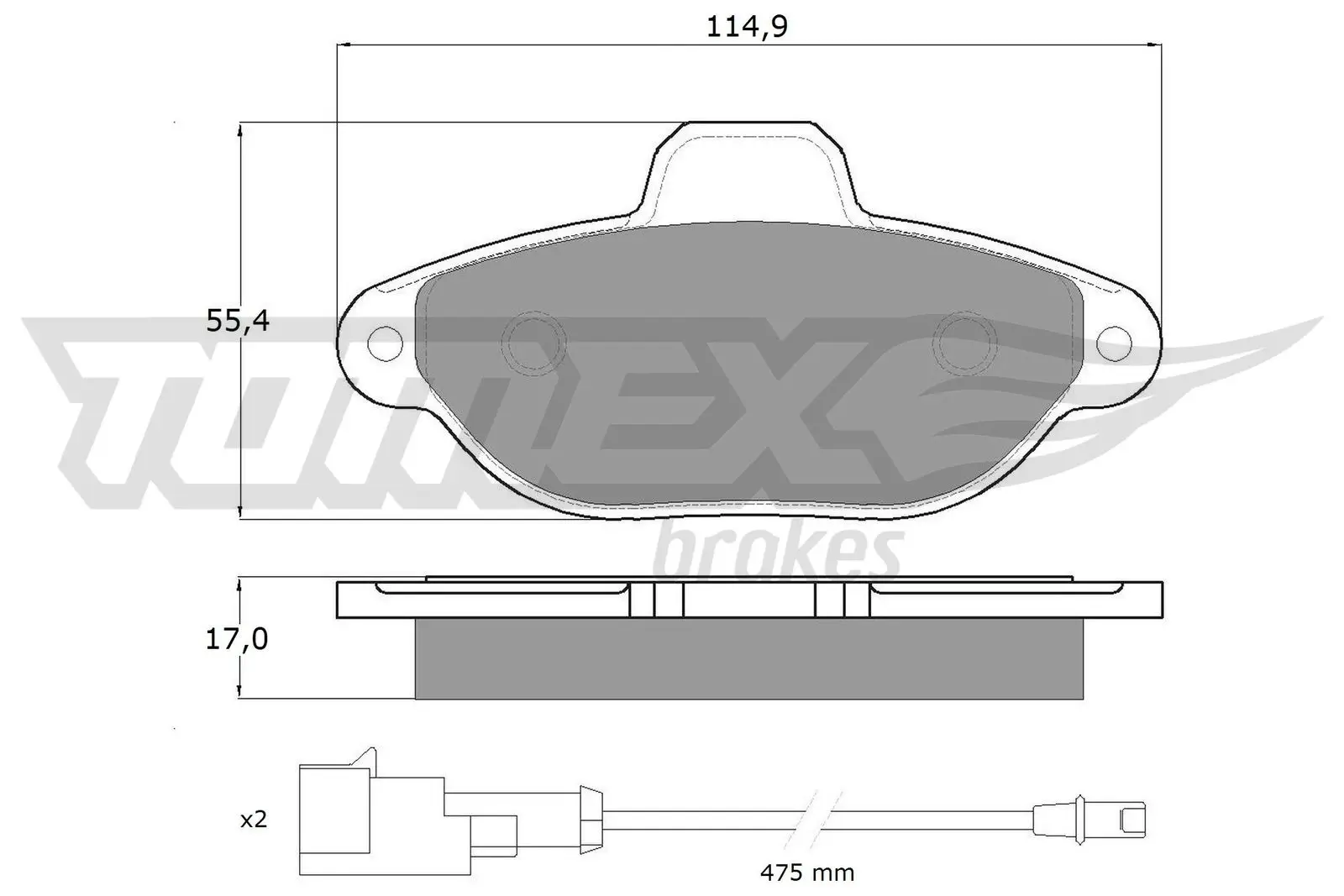 Bremsbelagsatz, Scheibenbremse TOMEX Brakes TX 10-721