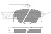 Bremsbelagsatz, Scheibenbremse TOMEX Brakes TX 10-731