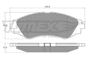 Bremsbelagsatz, Scheibenbremse TOMEX Brakes TX 10-74