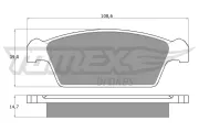 Bremsbelagsatz, Scheibenbremse TOMEX Brakes TX 10-75