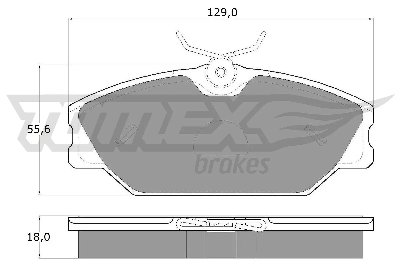 Bremsbelagsatz, Scheibenbremse Vorderachse TOMEX Brakes TX 10-761